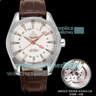 Swiss OVS Factory Omega Seamaster Aqua Terra GMT Chronometer White Dial Men's Watch 